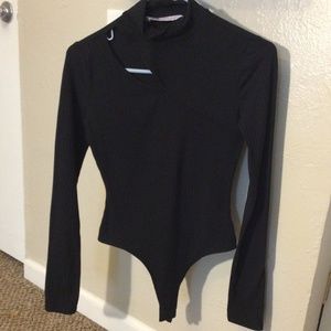 SO Black turtle neck long sleeve neck bodysuit size small